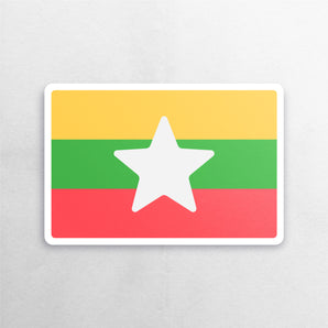 Myanmar Flag Sticker