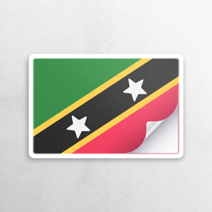 Saint Kitts and Nevis Flag Sticker