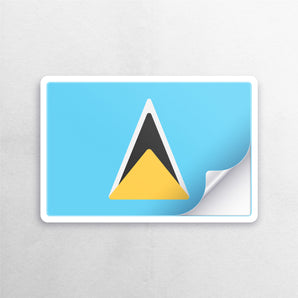 Saint Lucia Flag Sticker